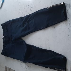 Madewell deep blue skinny skinny ankle zip jeans 31x27